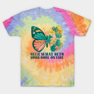 Soul on Fire butterfly flowers T-Shirt